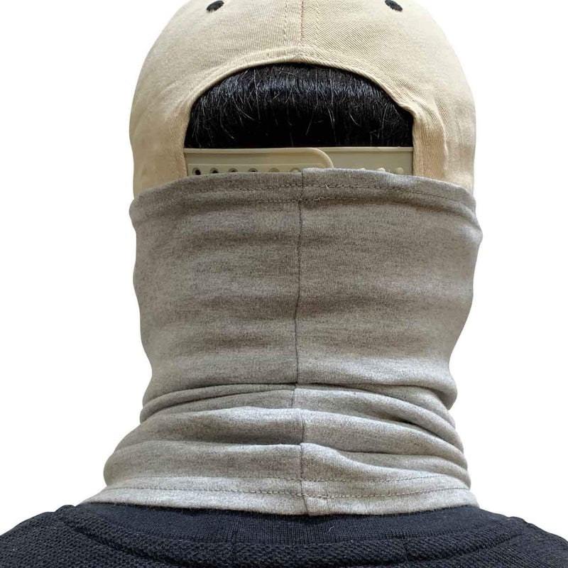 Black Stallion AH1565-GY Flame-Resistant Cotton Knit Neck Gaiter, Grey - Image 2